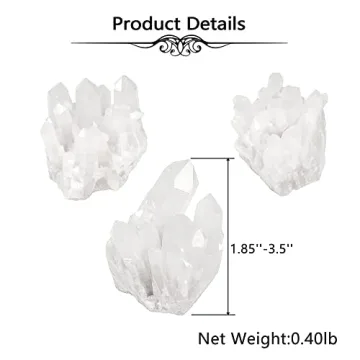 Top Plaza Clear Quartz Healing Cluster - Unique Gift