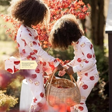 Organic Cotton Baby Girls' Pajama Set - Apple Orchard