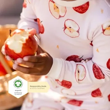 Organic Cotton Baby Girls' Pajama Set - Apple Orchard