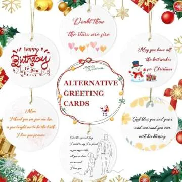 Customizable Ceramic Christmas Ornaments - Perfect Gifts