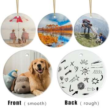 Customizable Ceramic Christmas Ornaments - Perfect Gifts