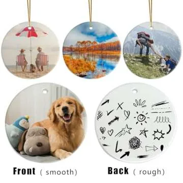 Customizable Ceramic Christmas Ornaments - Perfect Gifts