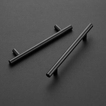 Ravinte 50 Pack 7.38" Cabinet Pulls - Stylish Matte Black Handles for Any Kitchen