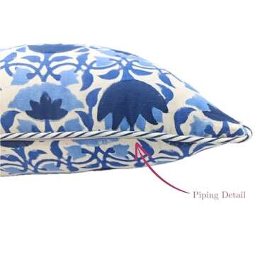 ATOSII Block Print Throw Pillow Covers for Home Decor