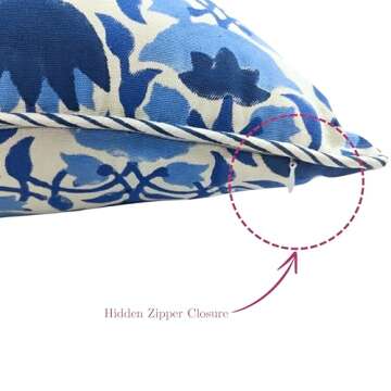 ATOSII Block Print Throw Pillow Covers for Home Decor