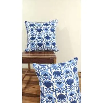 ATOSII Block Print Throw Pillow Covers for Home Decor