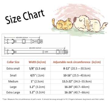 Babole Pet Nylon Dog Collar - Adjustable Lavender Soft Webbing Dog Collars for Small Medium Large Dogs Boy Girl Puppy Collar with Safety Metal Buckle XS