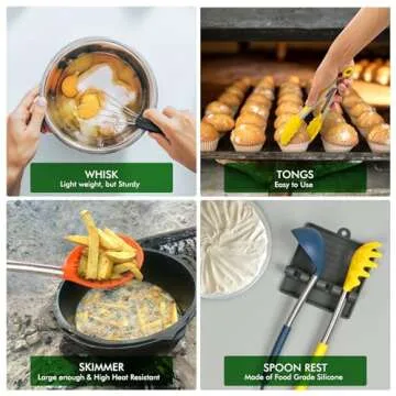 HOTEC Silicone Kitchen Utensils Set - 14pcs BPA Free