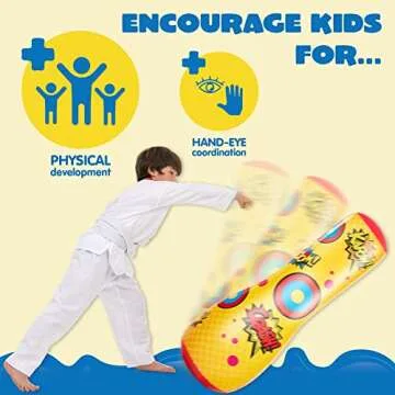 Inflatable Bopper for Kids, Durable Punching Bag Fun