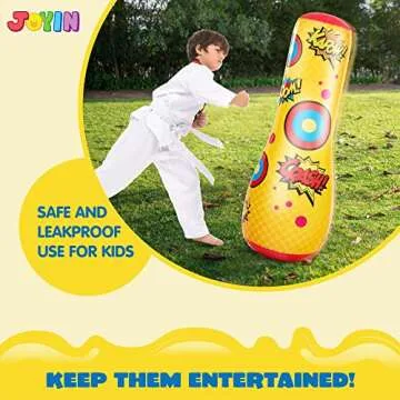 Inflatable Bopper for Kids, Durable Punching Bag Fun