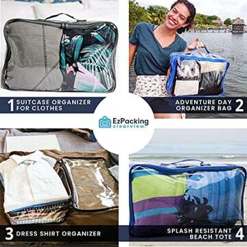 Large Clear Travel Packing Cube - Perfect for Storage & Travel