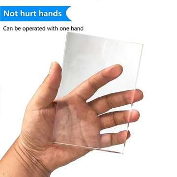 WYSE 5PCS Clear Acrylic Stamp Blocks for Easy Crafting