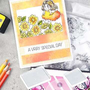 WYSE 5PCS Clear Acrylic Stamp Blocks for Easy Crafting