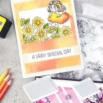 WYSE 5PCS Clear Acrylic Stamp Blocks for Easy Crafting