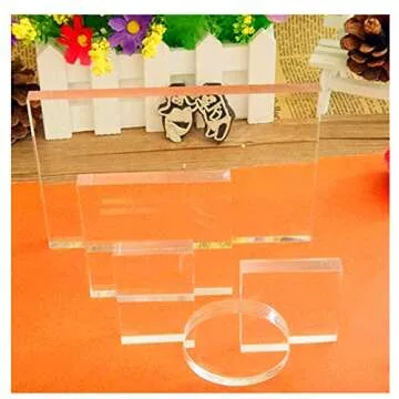 WYSE 5PCS Clear Acrylic Stamp Blocks for Easy Crafting