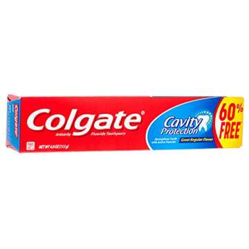 Colgate Cavity Protection Toothpaste with Fluoride - 2.5 ounce + 60% Free - 2 Pack
