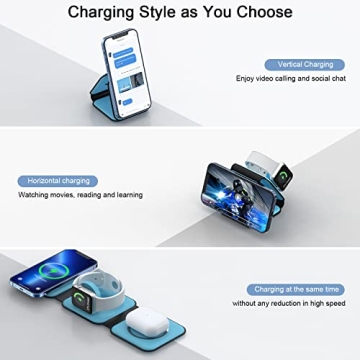 RTOPS 3 in 1 Wireless Charging Station for Apple Devices
