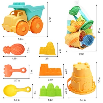 Cute Stone 24 PCS Beach Sand Toys Set for Kids