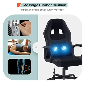 Gaming Chair Ergonomic Office Chair with Massage Feature