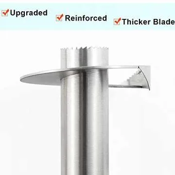 Pineapple Corer, [Upgraded, Reinforced, Thicker Blade] Newness Premium Pineapple Corer Remover, Stainless Steel Pineapple Core Remover Kitchen Tool with Sharp Blade for Diced Fruit Rings, Yellow