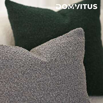 DOMVITUS 18x18 Luxury Boucle Decorative Pillow Cover