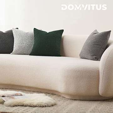 DOMVITUS 18x18 Luxury Boucle Decorative Pillow Cover