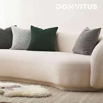 DOMVITUS 18x18 Luxury Boucle Decorative Pillow Cover