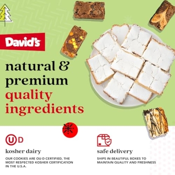 David's Cookies Merry Christmas Brownies & Crumb Cake Gift Tin 16pcs
