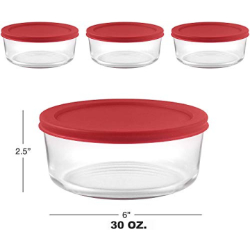 Bovado Glass 4 Cup Food Storage Containers | Freezer & Oven Safe