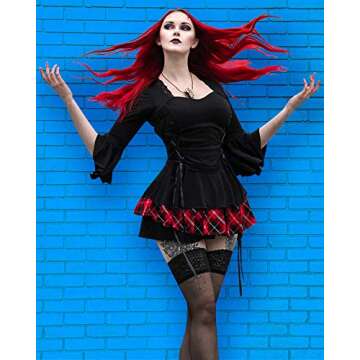 Dare to Wear Bolero Corset Top: Romantic Victorian Gothic Women's Plus Size Black Lace Steampunk Cos...