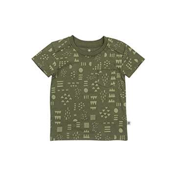 HonestBaby Baby 3-Pack Organic Cotton Pocket T-Shirts (Legacy), Sugar Swizzle Linear Dot, 3-6 Months