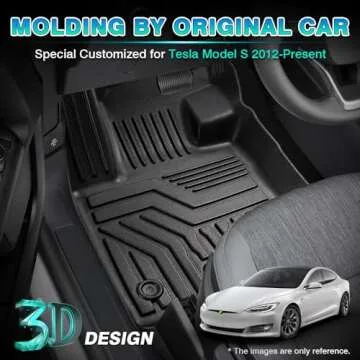 T TGBROS Floor Mats for 2021-2024 2025 Tesla Model S Accessories All Weather Protection Custom Fit T...