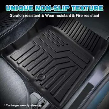 T TGBROS Floor Mats for 2021-2024 2025 Tesla Model S Accessories All Weather Protection Custom Fit TPE 2 Rows Floor Liners Set Non-Slip