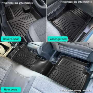 T TGBROS Floor Mats for 2021-2024 2025 Tesla Model S Accessories All Weather Protection Custom Fit TPE 2 Rows Floor Liners Set Non-Slip