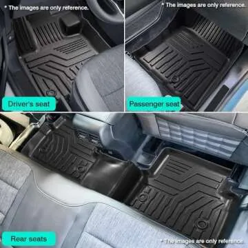 T TGBROS Floor Mats for 2021-2024 2025 Tesla Model S Accessories All Weather Protection Custom Fit TPE 2 Rows Floor Liners Set Non-Slip