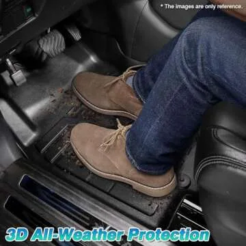 T TGBROS Floor Mats for 2021-2024 2025 Tesla Model S Accessories All Weather Protection Custom Fit TPE 2 Rows Floor Liners Set Non-Slip