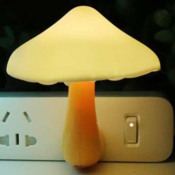 AUSAYE 4 Pack Plug in Night Light, Mushroom Light LED Nightlights for Kids and Adults