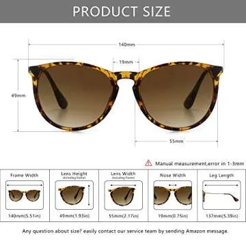 SUNGAIT Vintage Round Sunglasses for Women Men Classic Retro Designer Style (Polarized Brown Gradient Lens/Amber Frame(Matte Finish)) 1567PG HPKC