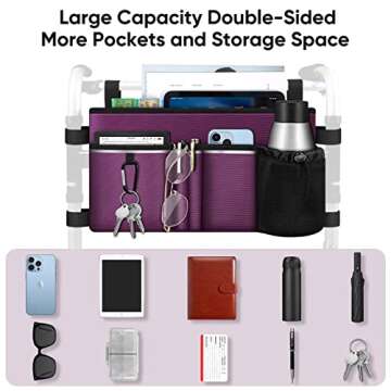 FINPAC Large Walker Tote Bag with Cup Holder - Mobility Aid for Seniors