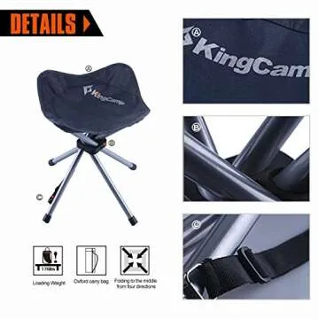 KingCamp Portable Lightweight Folding Stool for Outdoors