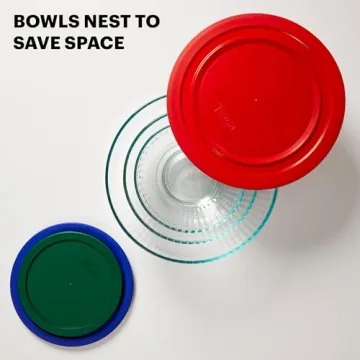 Pyrex 3-Pack Glass Mixing Bowls with BPA-Free Lids