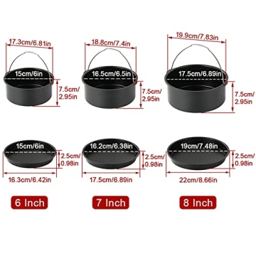 Universal Air Fryer Accessory Set: Cake Barrel & Pizza Pan