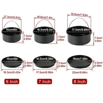 Universal Air Fryer Accessory Set: Cake Barrel & Pizza Pan