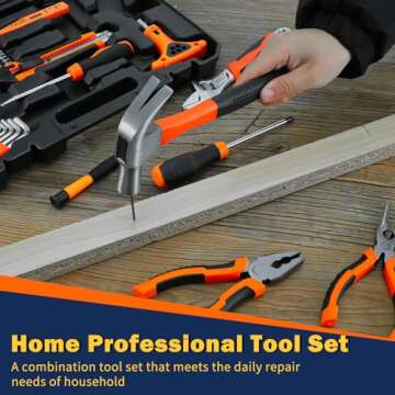 Tool Kit - 84 Pieces Professional Home Tool Set Ideal for Household Repair DIY Crafts (45 Types of S...