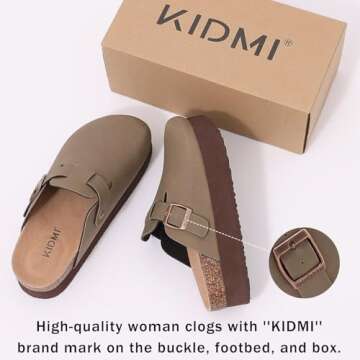 KIDMI Women's Platform Clogs for Comfort and Style