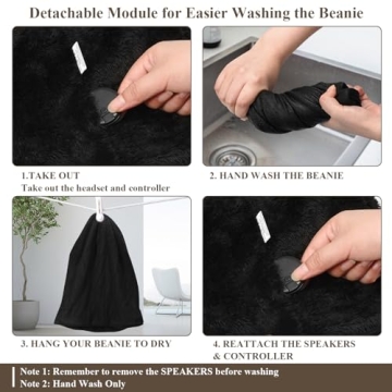 ASIILOVI Bluetooth Beanie Wireless Music Hat for All Seasons