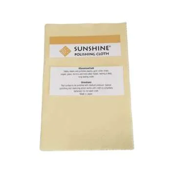 10 Sunshine Silver Polishing Cloth for Sterling Silver, Gold, Brass and Copper Jewelry Polishing Cloth