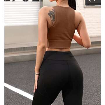 YOAKUKA Women's Stylish 3 Piece Ribbed Tank Tops