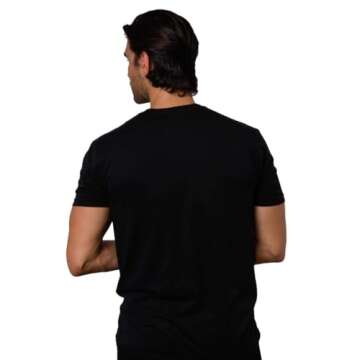 INTO THE AM Universal Love Glow in The Dark Graphic Tee for Men - Short Sleeve Design T-Shirts (Blac...