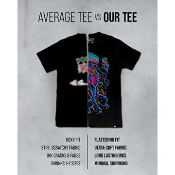 INTO THE AM Universal Love Glow in The Dark Graphic Tee for Men - Short Sleeve Design T-Shirts (Black, Medium)